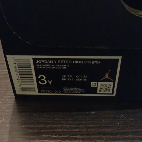 Jordan 1 Retro High OG Satin Shadow (PS) Youth 3Y Girls 4.5 NWBOX - Picture 10 of 10